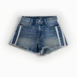 7 For All Mankind Women's Blue Denim Shorts